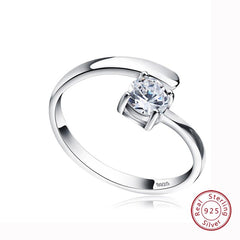 Effie Queen New Arrived Trendy Lover's Ring Genuine 925 Silver Adjustable Finger Rings For Women And Men BR22