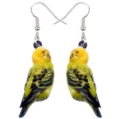 Bonsny Acrylic Flying Voilet Sabrewing Hummingbird Bird Earrings Big Long Dangle Drop Fashion Animal Jewelry For Women Girls Kid