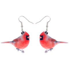 Bonsny Acrylic Flying Voilet Sabrewing Hummingbird Bird Earrings Big Long Dangle Drop Fashion Animal Jewelry For Women Girls Kid
