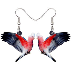 Bonsny Acrylic Flying Voilet Sabrewing Hummingbird Bird Earrings Big Long Dangle Drop Fashion Animal Jewelry For Women Girls Kid