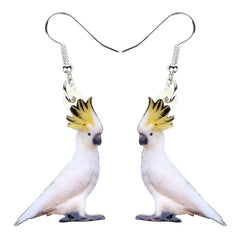Bonsny Acrylic Flying Voilet Sabrewing Hummingbird Bird Earrings Big Long Dangle Drop Fashion Animal Jewelry For Women Girls Kid