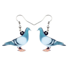 Bonsny Acrylic Flying Voilet Sabrewing Hummingbird Bird Earrings Big Long Dangle Drop Fashion Animal Jewelry For Women Girls Kid