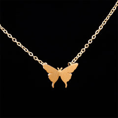 Dainty Butterfly Charm Necklaces For Women Animal jewelry Stainless Steel Chain Necklace Choker Children Gifts Bijoux Femme Bff