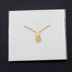 Pineapple Charm Necklaces Women's Fashion Jewelry Accessories Smooth Shine Stainless Steel Chain Chain In Rose Gold Bijoux Femme