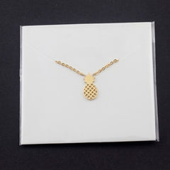 Pineapple Charm Necklaces Women's Fashion Jewelry Accessories Smooth Shine Stainless Steel Chain Chain In Rose Gold Bijoux Femme