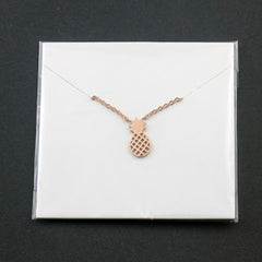 Pineapple Charm Necklaces Women's Fashion Jewelry Accessories Smooth Shine Stainless Steel Chain Chain In Rose Gold Bijoux Femme