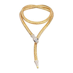 Aesthetic Snake Necklace Choker Women чокер Collier Femme Statement Crystal Iced Out Chain Jewelry Prom Gold Gothic браслет Kpop