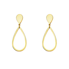 Boucle D'oreille Femme 2017 Stainless Steel Big Hoop Charm Waterdrop Teardrop Drop Earrings Bohemian Gold Color Bijoux Mom Gifts
