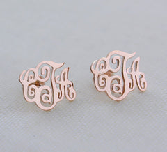 CAVSUAT Delicate Custom Initials Monogram Earring Stainless Steel Personalized Name Jewelry Women Bridesmaid 3 Letters Brincos