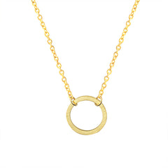 Dainty Small Eternity Karma Necklace Friendship Gift Simple Round Circle Charm Choker Necklace Pendant Graduation Jewelry Women