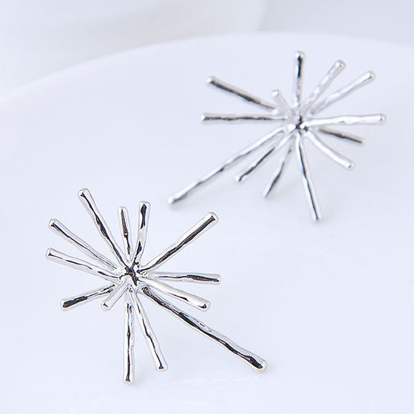 Fashion Exaggerated Sun Flower Stud Earring Minimalism Geometric Jewelry Accessories For Women High Quality