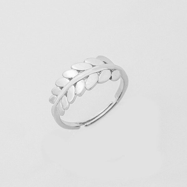 V Attract Fashion Leaf Statement Wedding Rings for Women Boho Jewelry Rose Gold Anel Bijoux Femme  copper  Ring