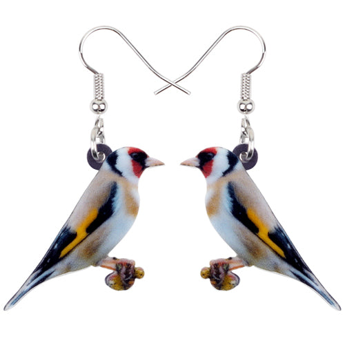 Bonsny Acrylic Flying Voilet Sabrewing Hummingbird Bird Earrings Big Long Dangle Drop Fashion Animal Jewelry For Women Girls Kid