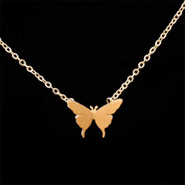 Dainty Butterfly Charm Necklaces For Women Animal jewelry Stainless Steel Chain Necklace Choker Children Gifts Bijoux Femme Bff