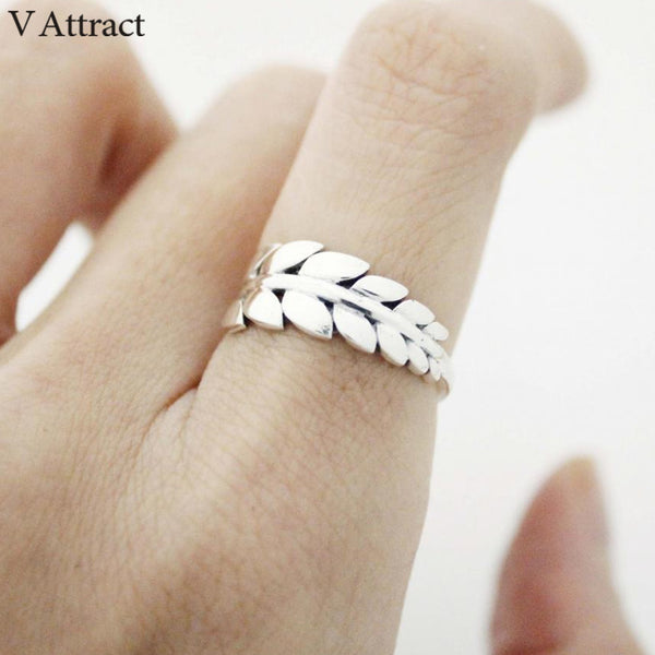 V Attract Fashion Leaf Statement Wedding Rings for Women Boho Jewelry Rose Gold Anel Bijoux Femme  copper  Ring
