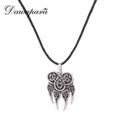 Dawapara Paw Talisman Amulet Viking Jewelry Slavic Pendant Necklace Veles God Symbol Warding Bear  Men Religious Charms Necklace